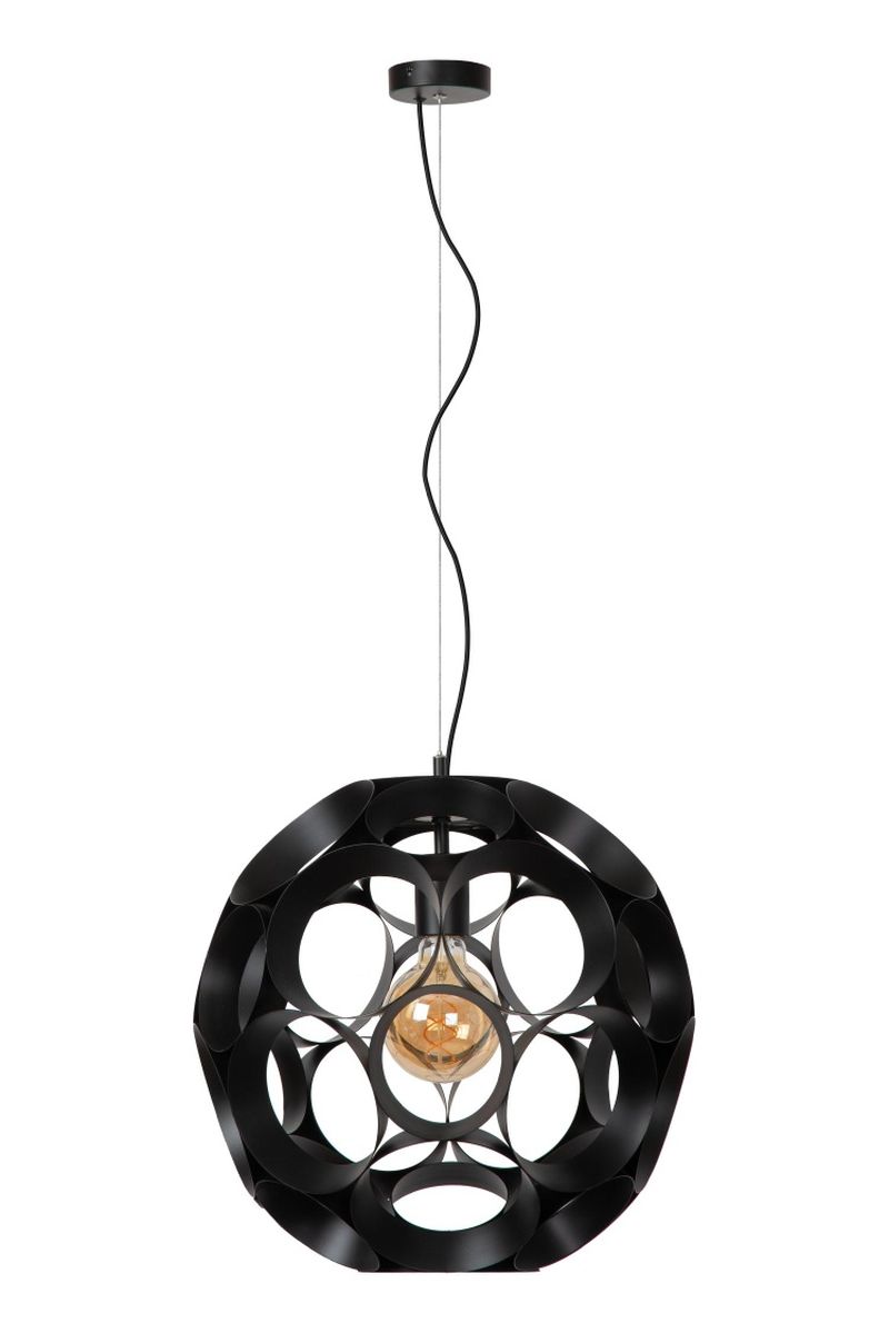 Lucide HANNELORE - Závesné svietidlo - Ø 40 cm - 1xE27 - Čierna